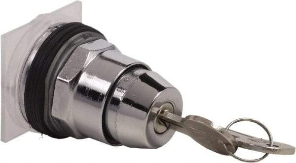 Schneider Electric - 1.18 Inch Mount Hole, 2 Position, Knob and Pushbutton Operated, Selector Switch Only - Black, Maintained (MA), without Contact Blocks, Weatherproof and Dust and Oil Resistant - Apex Tool & Supply