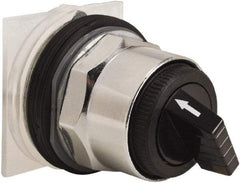 Schneider Electric - 30mm Mount Hole, 2 Position, Knob and Pushbutton Operated, Selector Switch Only - Black, Maintained (MA), without Contact Blocks, Weatherproof and Dust and Oil Resistant - Apex Tool & Supply