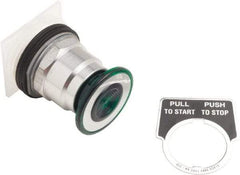 Schneider Electric - 30mm Mount Hole, Extended Straight, Pushbutton Switch Only - Round, Green Pushbutton, Maintained (MA), Momentary (MO), Weatherproof, Dust and Oil Resistant - Apex Tool & Supply