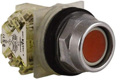 Schneider Electric - 30mm Mount Hole, Extended Straight, Pushbutton Switch with Contact Block - Red Pushbutton, Momentary (MO) - Apex Tool & Supply
