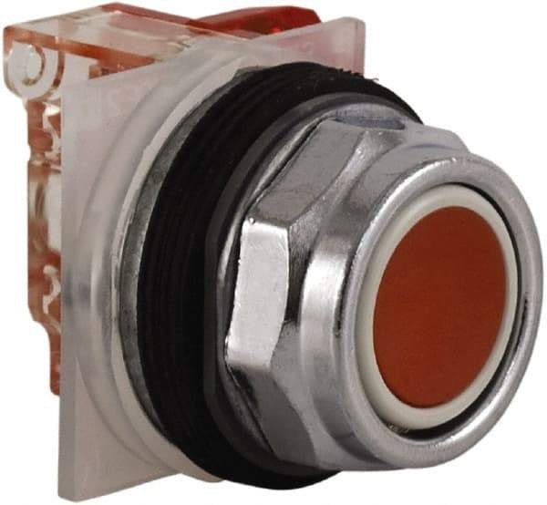 Schneider Electric - 30mm Mount Hole, Extended Straight, Pushbutton Switch with Contact Block - Red Pushbutton, Momentary (MO) - Apex Tool & Supply