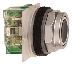 Schneider Electric - 30mm Mount Hole, Flush, Pushbutton Switch with Contact Block - Octagon, Black Pushbutton, Momentary (MO) - Apex Tool & Supply