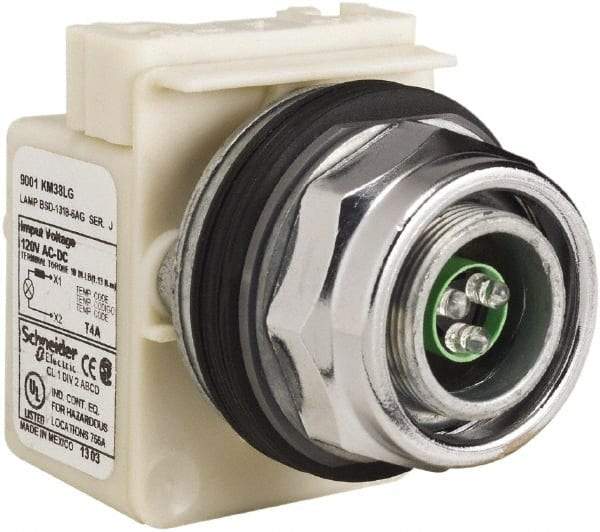 Schneider Electric - 120 V LED Indicating Light - Screw Clamp Connector - Apex Tool & Supply