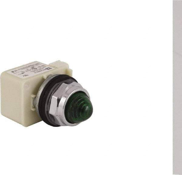 Schneider Electric - 24 V Green Lens LED Pilot Light - Round Lens, Screw Clamp Connector - Apex Tool & Supply