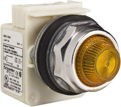 Schneider Electric - 120 VAC Amber Lens Indicating Light - Screw Clamp Connector - Apex Tool & Supply