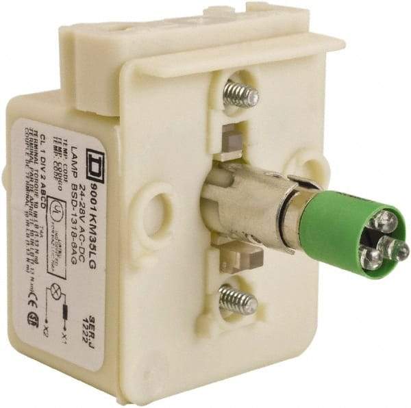 Schneider Electric - 24-28 VAC, 24-28 VDC Green Lens LED Light Module - Apex Tool & Supply