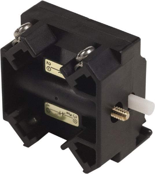 Schneider Electric - 2NC, 3 Amp, Electrical Switch Contact Block - 115 VDC and 240 VAC, Screw Terminal, 1.18 Inch Hole, 30mm Hole - Apex Tool & Supply