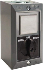 Schneider Electric - 1 Operator, Projecting Pushbutton Control Station - Auto, Hand, Off (Legend), Maintained Switch, 2NO Contact, NEMA 1 - Apex Tool & Supply