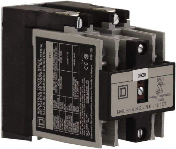 Square D - 4 Pole, 4NO, 208 VAC at 60 Hz Control Relay - Panel Mount - Apex Tool & Supply