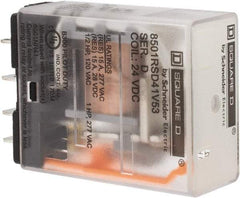 Square D - Electromechanical Plug-in General Purpose Relay - 12 Amp at 240 VAC, SPDT, 24 VDC - Apex Tool & Supply