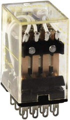 Square D - Electromechanical Plug-in General Purpose Relay - 5 Amp at 240 VAC, 4PDT, 24 VDC - Apex Tool & Supply