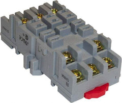 Square D - 11 Pins, 600 VAC, 15 Amp, Spade Relay Socket - DIN Rail Mount, Panel Mount, Screw Clamp Terminal - Apex Tool & Supply