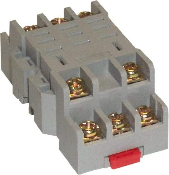 Square D - 11 Pins, 300 VAC, 10 Amp, Spade Relay Socket - DIN Rail Mount, Panel Mount, Screw Clamp Terminal - Apex Tool & Supply