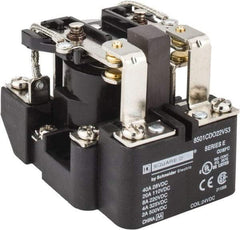 Square D - 10 VA Power Rating, Electromechanical Screw Clamp General Purpose Relay - 10 Amp at 110 V & 4 Amp at 220 V, DPDT, 24 VDC, 63.6mm Wide x 58.8mm High x 79.4mm Deep - Apex Tool & Supply