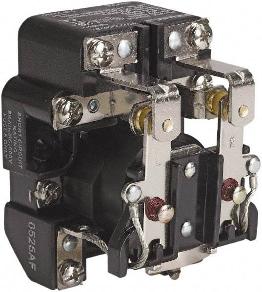 Square D - 1-1/2 hp, 10 VA Power Rating, Electromechanical Screw Clamp General Purpose Relay - 40 at 277 VAC & 5 at 600 V, DPDT, 24 VDC, 63.6mm Wide x 58.8mm High x 79.4mm Deep - Apex Tool & Supply