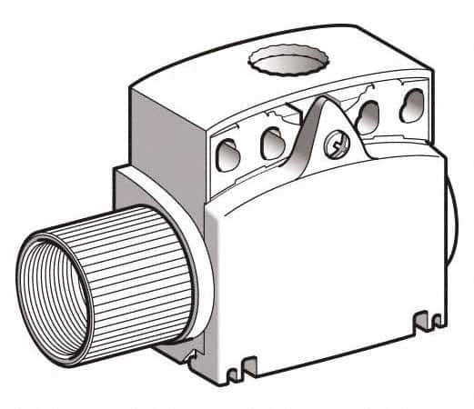 Telemecanique Sensors - 3-1/2 Inch Long, Plastic Body, Limit Switch Body - For Use with ZCE01, ZCE02, ZCE05, ZCE06, ZCE07, ZCE08, ZCE10, ZCE11, ZCE13, ZCE14, ZCE21, ZCE24, ZCE27, ZCE28, ZCE29, ZCE62, ZCE63, ZCE64, ZCE65, ZCE66, ZCE67, ZCEH0, ZCEH2 - Apex Tool & Supply