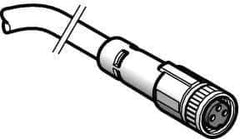 Telemecanique Sensors - 4 Amp, M8 3 Pin Female Straight Cordset Sensor and Receptacle - 60 VAC, 75 VDC, 5m Cable Length, IP67 Ingress Rating - Apex Tool & Supply