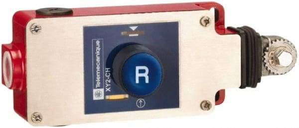 Telemecanique Sensors - NO/NC Configuration, 300 Volt, 10 Amp, Cable Safety Limit Switch - 30m Cable Length, 98 Ft. Cable Length, 7.9 Inch Wide x 1.57 Inch Deep x 2.7 Inch High - Apex Tool & Supply