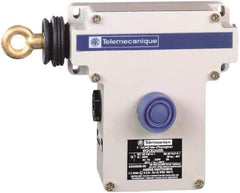 Telemecanique Sensors - 10 Amp, 2NC Configuration, Left Hand Operation, Rope Operated Limit Switch - Pushbutton Reset, Rope Pull, No Pilot Light, 300 VAC - Apex Tool & Supply