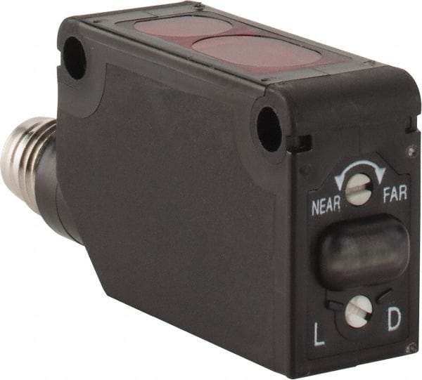 Telemecanique Sensors - M8 Connector, 1m Nominal Distance, Shock and Vibration Resistant, Diffused Photoelectric Sensor - 12 to 24 VDC, PBT, 11mm Long x 11mm Wide x 33mm High - Apex Tool & Supply
