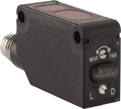 Telemecanique Sensors - M8 Connector, 1m Nominal Distance, Shock and Vibration Resistant, Diffused Photoelectric Sensor - 12 to 24 VDC, PBT, 11mm Long x 11mm Wide x 33mm High - Apex Tool & Supply