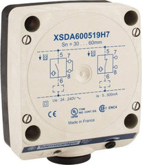 Telemecanique Sensors - NPN, PNP, NO/NC, 60mm Detection, Rectangular, Inductive Proximity Sensor - 2 Wires, IP67, 24 to 240 VAC, 80mm Wide - Apex Tool & Supply