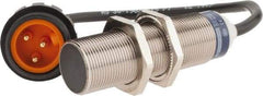 Telemecanique Sensors - NPN, PNP, 8mm Detection, Cylinder, Inductive Proximity Sensor - 2 Wires, IP65, IP68, IP69, 24 to 240 VAC/VDC, M18x1 Thread, 62mm Long - Apex Tool & Supply
