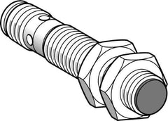 Telemecanique Sensors - NPN, PNP, 4mm Detection, Cylinder, Inductive Proximity Sensor - 2 Wires, IP67, IP69, 12 to 48 VDC, M12x1 Thread, 62mm Long - Apex Tool & Supply