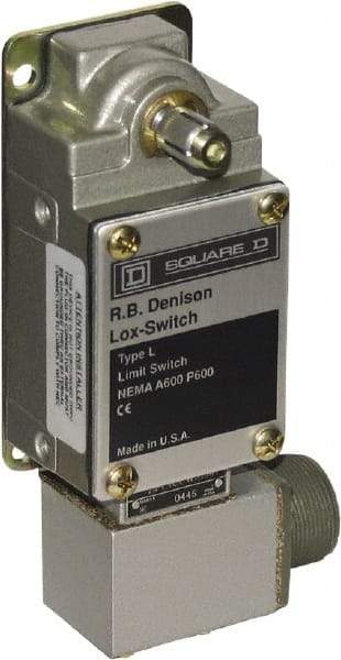 Square D - DPDT, NC/NO, 600 Volt Screw Terminal, Rotary Spring Return Actuator, General Purpose Limit Switch - 1, 2, 4, 12, 13 NEMA Rating, IP67 IPR Rating - Apex Tool & Supply