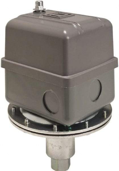 Square D - 1 NEMA Rated, DPST, 20 inHg to 25 inHg, Vacuum Switch Pressure and Level Switch - Adjustable Pressure, 480 VAC, Screw Terminal - Apex Tool & Supply