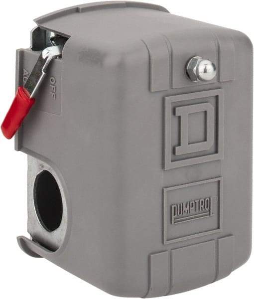 Square D - 1 and 3R NEMA Rated, 70 to 150 psi, Electromechanical Pressure and Level Switch - Fixed Pressure, 575 VAC, L1-T1, L2-T2 Terminal, For Use with Square D Pumptrol - Apex Tool & Supply