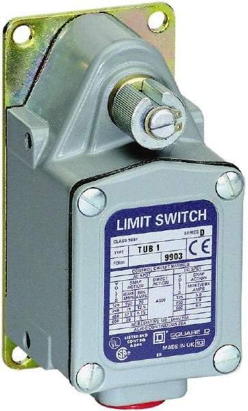Square D - SPDT, NC/NO, 600 VAC, Screw Terminal, Rotary Head Actuator, General Purpose Limit Switch - 1, 2, 4, 12, 13 NEMA Rating, IP65, IP66, IP67 IPR Rating - Apex Tool & Supply
