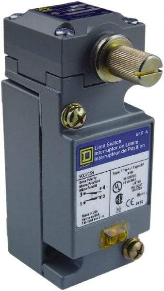 Square D - SPDT, NC/NO, 600 Volt Screw Terminal, Rotary Head Actuator, General Purpose Limit Switch - 1, 2, 4, 6, 12, 13, 6P NEMA Rating, IP67 IPR Rating - Apex Tool & Supply