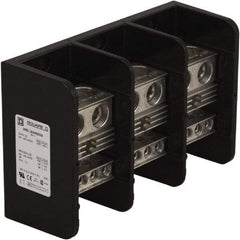 Square D - 3 Poles, 620 (Aluminium), 760 (Copper) Amp, Phenolic Power Distribution Block - 600 VAC, 2 Primary Connection - Apex Tool & Supply