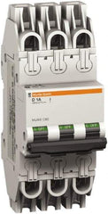 Schneider Electric - 10 Amp, 277 VAC, 3 Pole, Miniature Circuit Breaker - Thermal Magnetic Trip, 10 kA at 277 VAC Breaking Capacity, 74mm Deep x 141mm High x 54mm Wide - Apex Tool & Supply