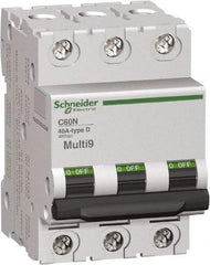 Schneider Electric - 25 Amp, 3 Pole, DIN Rail Mount Standard Circuit Breaker - Multiple Breaking Capacity Ratings, 14-4 (Copper) AWG, 3 Inch Deep x 3.19 Inch High x 2.13 Inch Wide - Apex Tool & Supply