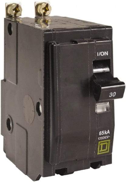 Square D - 20 Amp, 240 VAC, 2 Pole, Bolt On Miniature Circuit Breaker - 14-8 AWG - Apex Tool & Supply