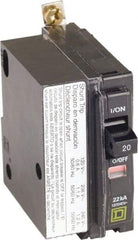 Square D - 20 Amp, 240 VAC, 1 Pole, Bolt On Miniature Circuit Breaker - 14-8 AWG - Apex Tool & Supply