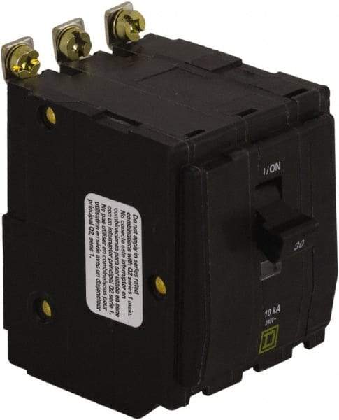 Square D - 30 Amp, 240 VAC, 3 Pole, Bolt On Miniature Circuit Breaker - 14-8 AWG - Apex Tool & Supply