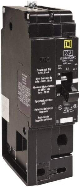 Square D - 30 Amp, 277 VAC, 1 Pole, Panel Mount Molded Case Circuit Breaker - Thermal Magnetic Trip, 12-4 (Aluminum), 14-6 (Copper) AWG, 4.05 Inch Deep x 5.66 Inch High x 0.98 Inch Wide - Apex Tool & Supply
