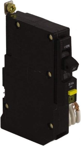Square D - 20 Amp, 120 VAC, 1 Pole, Bolt On Residual Current Circuit Breaker with Overcurrent Protection - 12-8, 14-8 AWG - Apex Tool & Supply