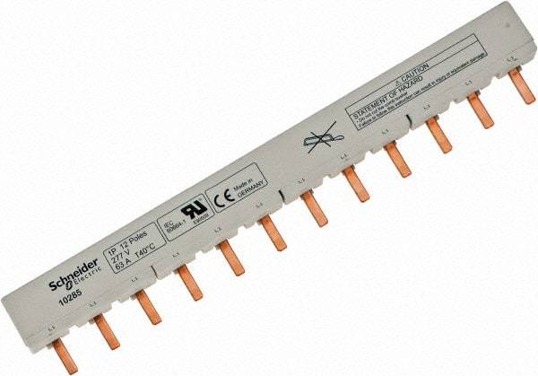 Schneider Electric - 65 Amp Circuit Breaker Combination Busbar - 10-3 AWG, Use with C60 Comb Busbars, N40 Comb Busbars - Apex Tool & Supply