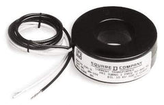 Square D - 100 Amp AC Input, 5 Amp AC Output, Panel Meter Current Transformer - Flying Lead Terminal, For Use with AC Ammeter - Apex Tool & Supply