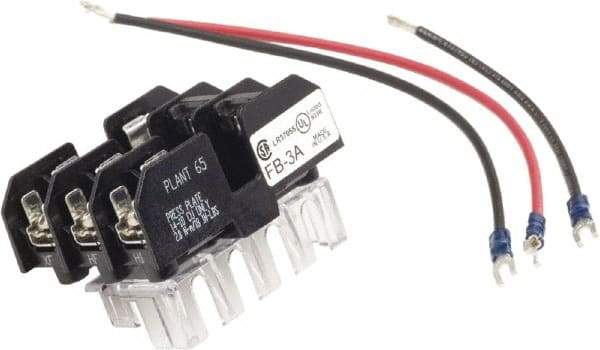 Square D - 3 Pole, 120 Volt, Fuse Block - 13/32 Inch Diameter x 1-1/2 Inch Fuse Length - Apex Tool & Supply