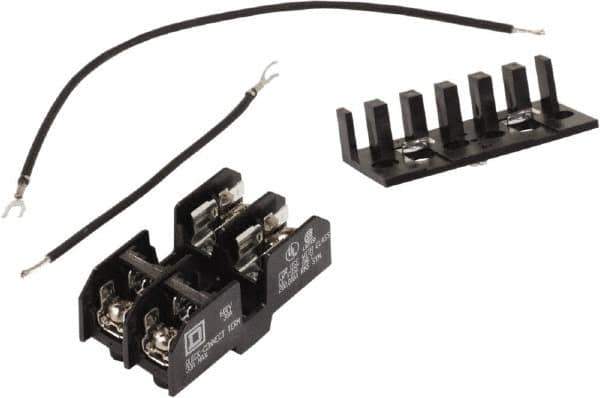 Square D - 2 Pole, 120 Volt, Fuse Block - 13/32 Inch Diameter x 1-1/2 Inch Fuse Length - Apex Tool & Supply