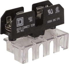 Square D - 1 Pole, 120 Volt, Fuse Block - 1/4 Inch Diameter x 1-1/4 Inch Fuse Length - Apex Tool & Supply