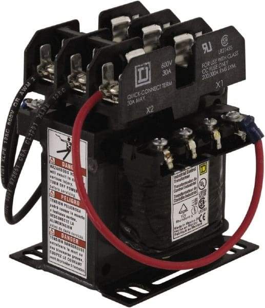 Square D - 75 VA, Top Mount Fuse Block Control Transformer - 3.34 Inch Deep - Apex Tool & Supply