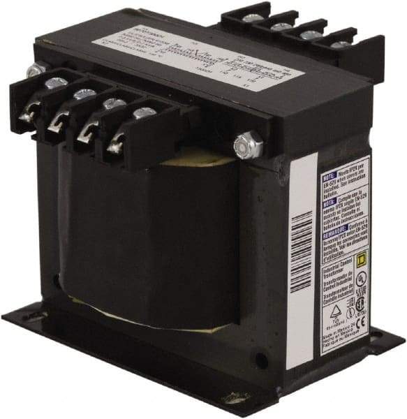 Square D - 300 VA, Top Mount Fuse Block Control Transformer - 50/60 Hz, 4.74 Inch Deep x 3.84 Inch High - Apex Tool & Supply