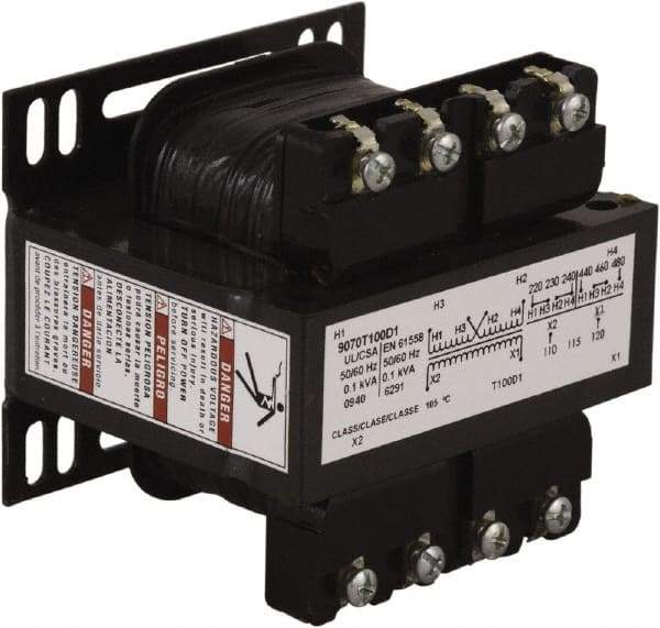 Square D - 1 Phase, 100 VA, Control Transformer - 131°F Temp Rise - Apex Tool & Supply