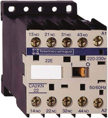 Schneider Electric - 2NC/2NO, 220-230 VAC at 50/60 Hz Control Relay - 17 V - Apex Tool & Supply